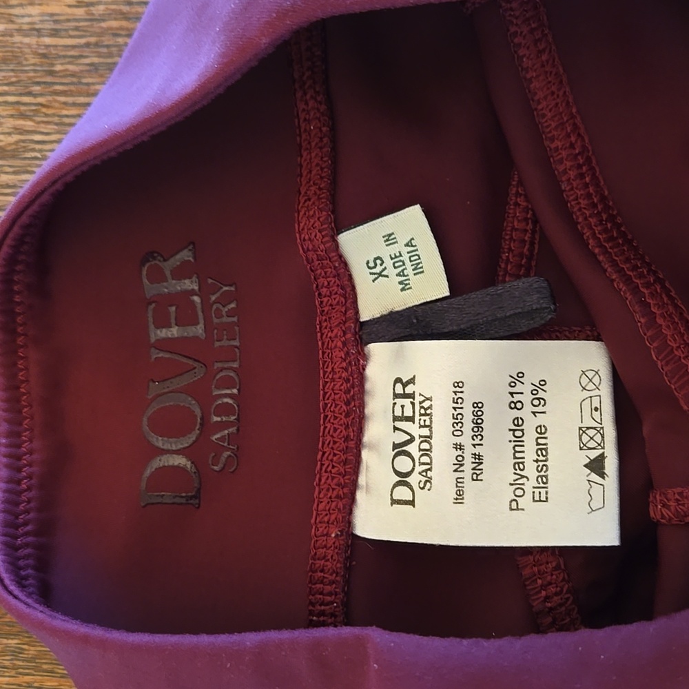 Dover Saddlery Stride Ladies' Magna Full-Seat Tight, Burgundy, Size XS - Picture 7 of 13